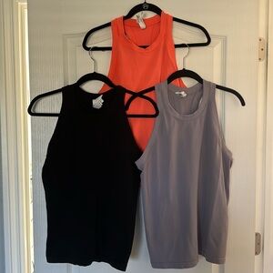 Athleta racerback high neck tank bundle